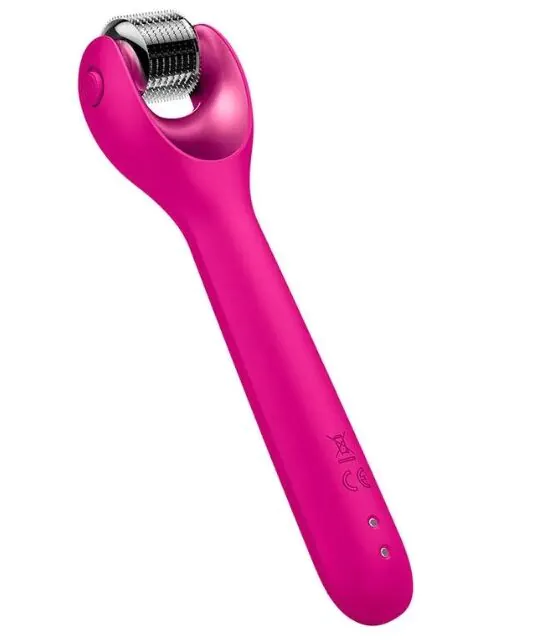 Geske MicroNeedle Face Roller 9u1 Magenta igličasti mezoterapijski valjak