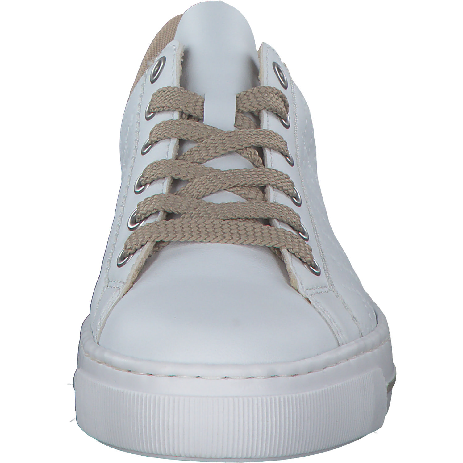 Rieker L88W2, Schnürschuhe, Damen, weiss/Rosa/Beige