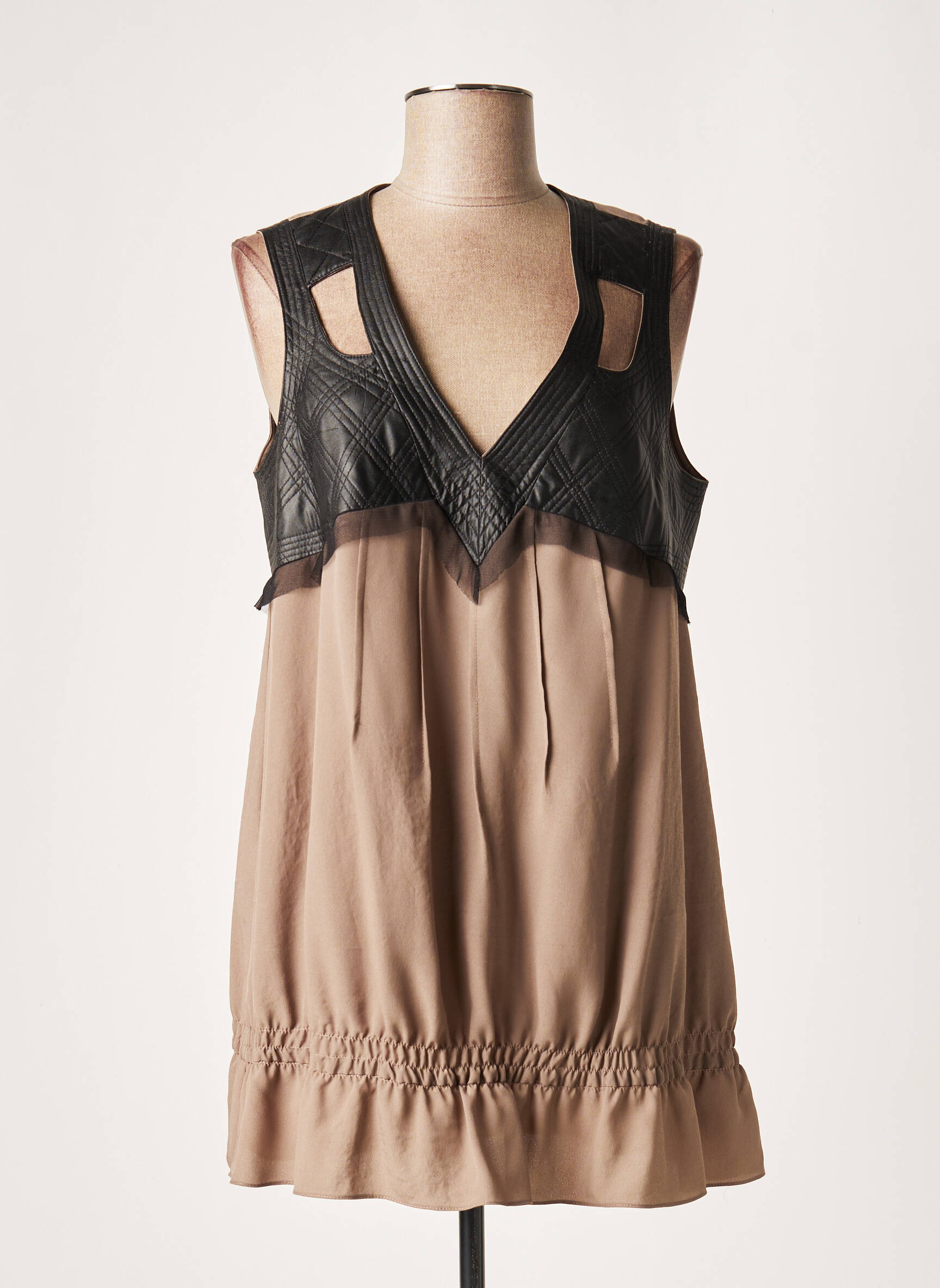 Lauren Vidal Tuniquesansmanche Femme couleur marron