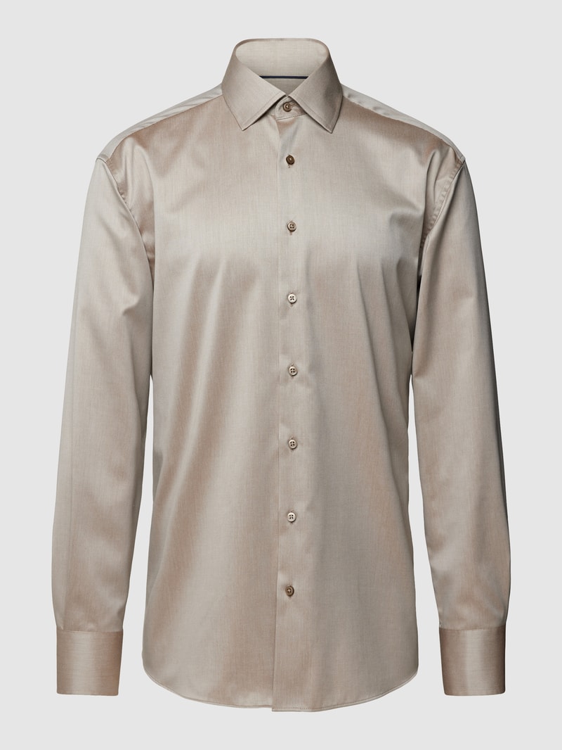 Modern Fit Premium Shirt mit Kentkragen in sand