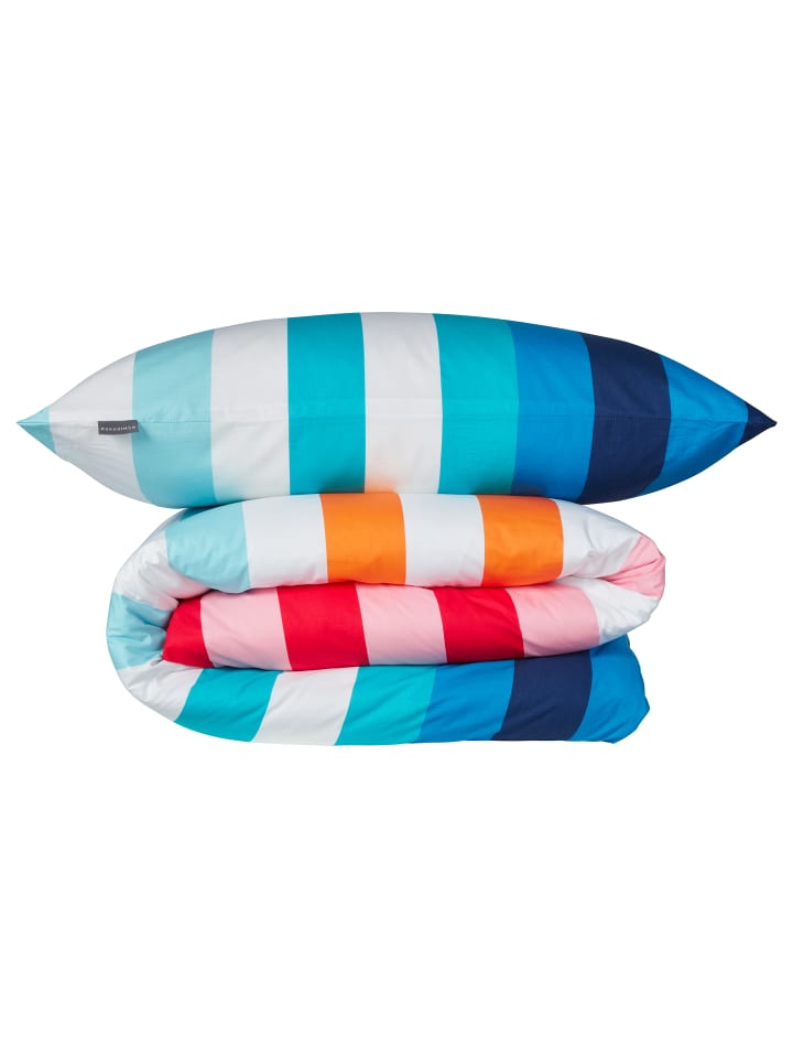 Schiesser Renforcé-Bettwäscheset Happy Stripe in Türkis günstig kaufen 135 x 200 cm