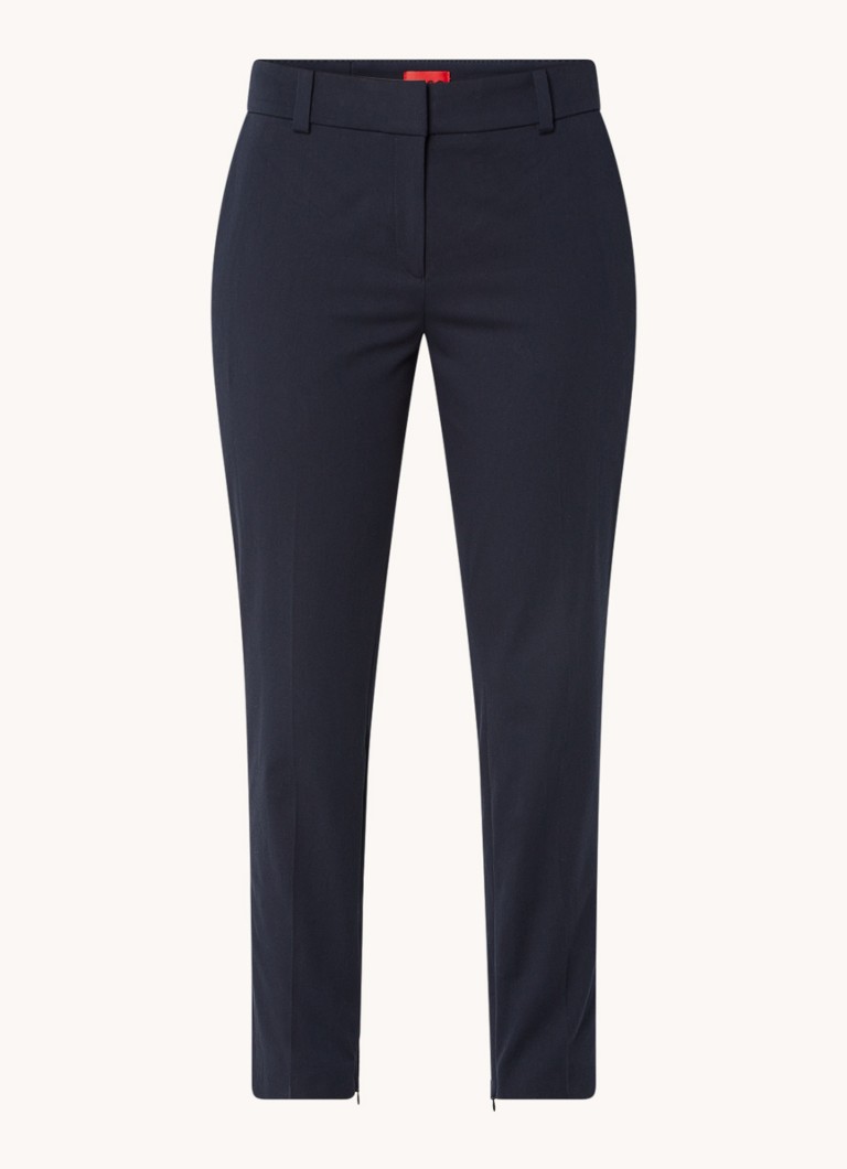 Pantaloni scurți skinny cu talie medie HUGO BOSS Hedima și buzunare laterale