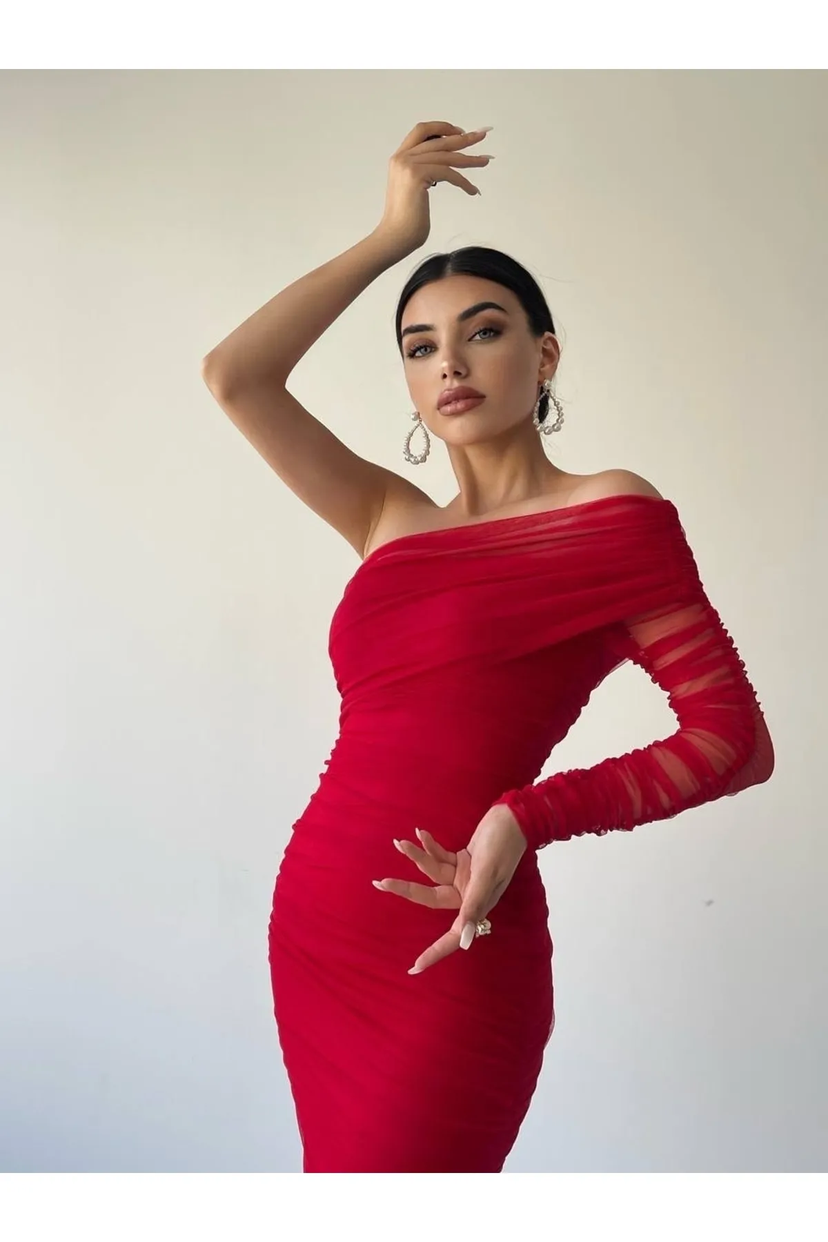 MY BELLA BUTİK  Kleid - Rot - Basic