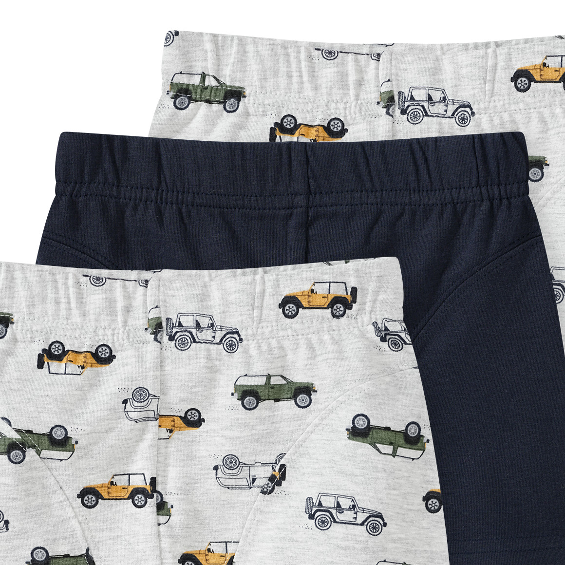 3 Jungen Boxer mit Fahrzeuge-Allover