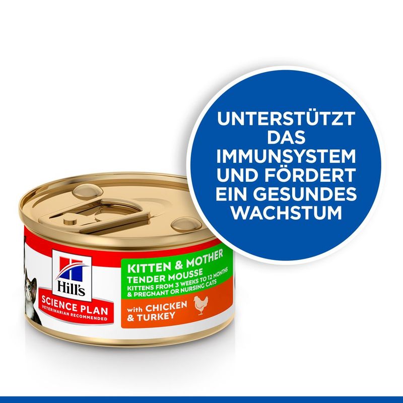 Hill's Science Plan Kitten & Mother Tender Mousse mit Huhn und Truthahn
