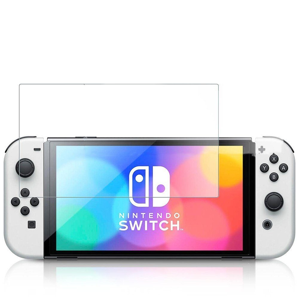 Mutoy Panzerglas für Switch OLED, Displayschutz Schutzfolie Zubehör Nintendo (Kompatibel mit Nintendo Switch OLED,9H Härte 2.5D [Hohe Auflösung][Anti-Bläschen][Anti-Kratzen)