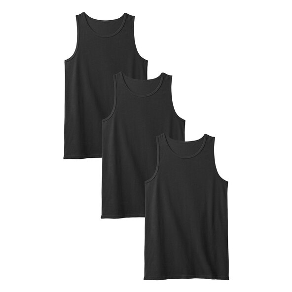 Tanktops, schwarz, 3er Set
