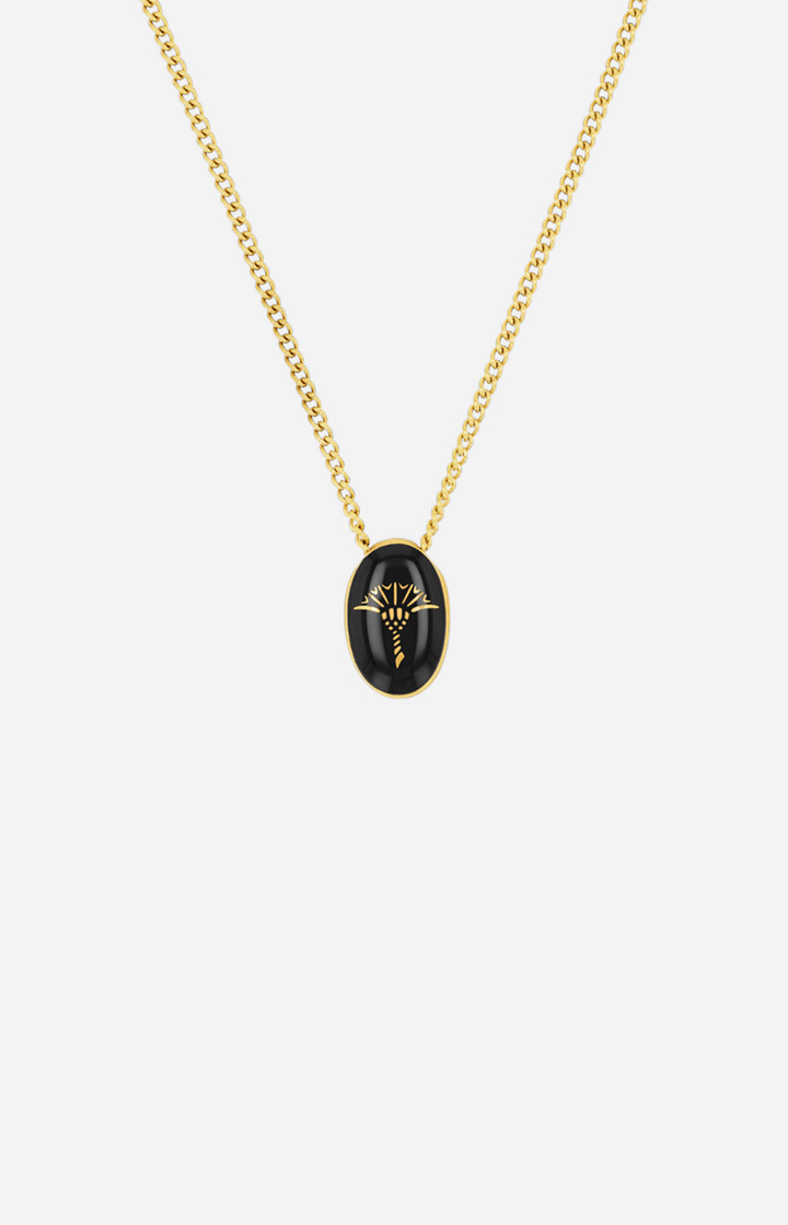 Halskette mit Enamel Black in Gold/Schwarz