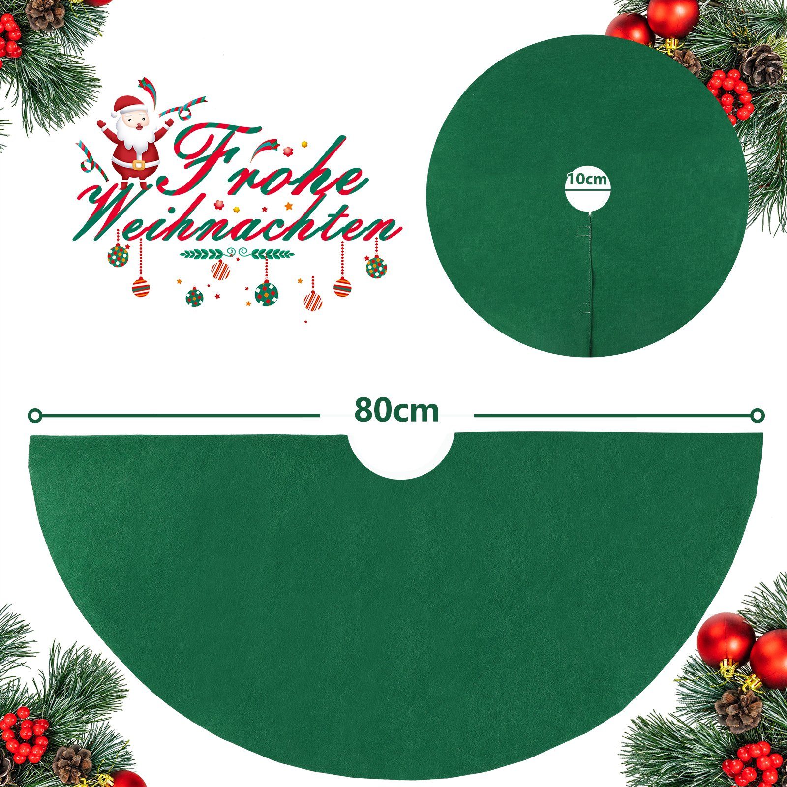 Salcar Weihnachtsbaumdecke Weihnachtsdeko, Christbaumschmuck, Christbaumdecke, Baumteppich Rund, Weihnachtsbaum Rock, Weihnachtsbaum Teppich für Weihnachtsbaumständer