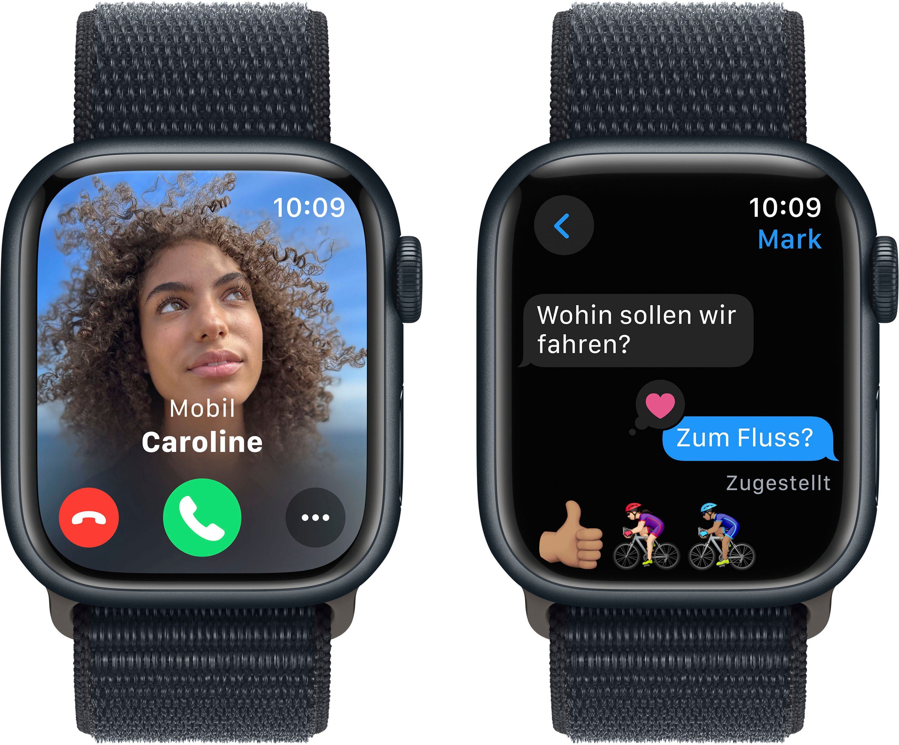 Apple Watch Series 9 GPS Aluminium 41mm Smartwatch (4,1 cm/1,69 Zoll, Watch OS 10), Sport Loop