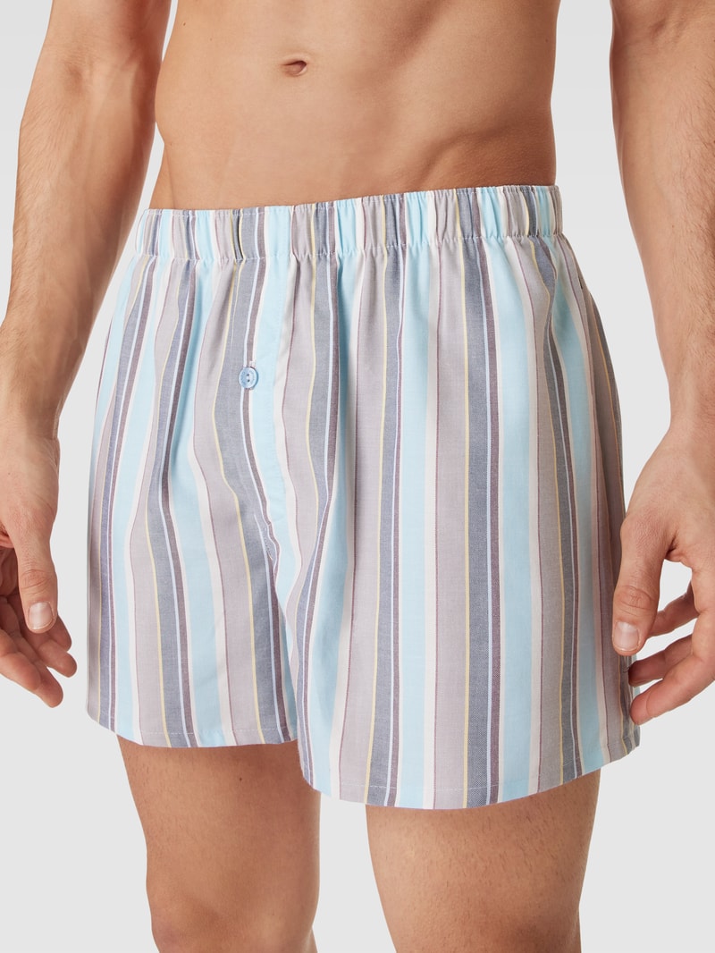 Boxershorts mit Streifenmuster Modell 'Fancy Woven Boxers' in beige