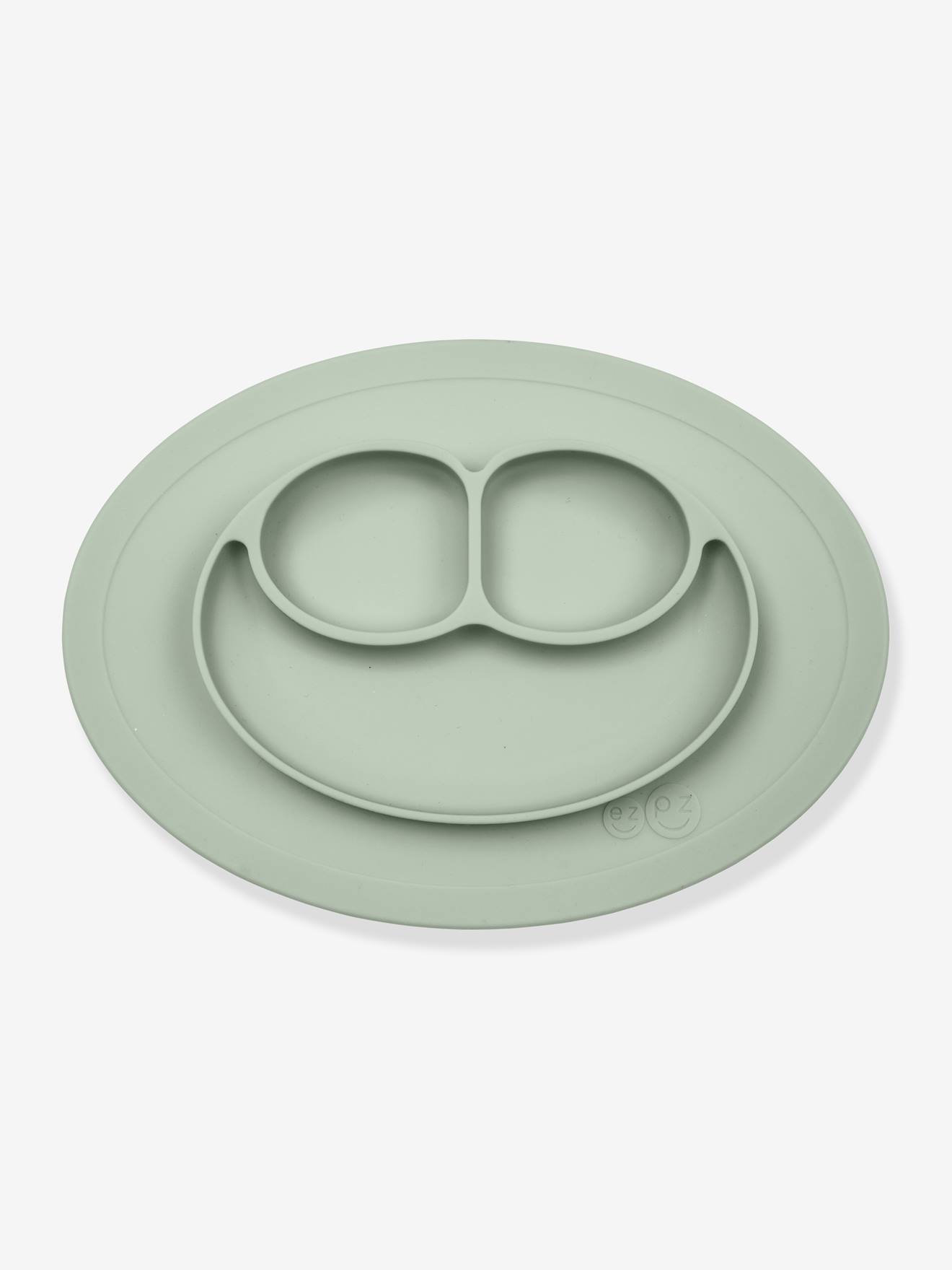 Set de table tout-en-un avec assiette EZPZ Mini mat en silicone rose