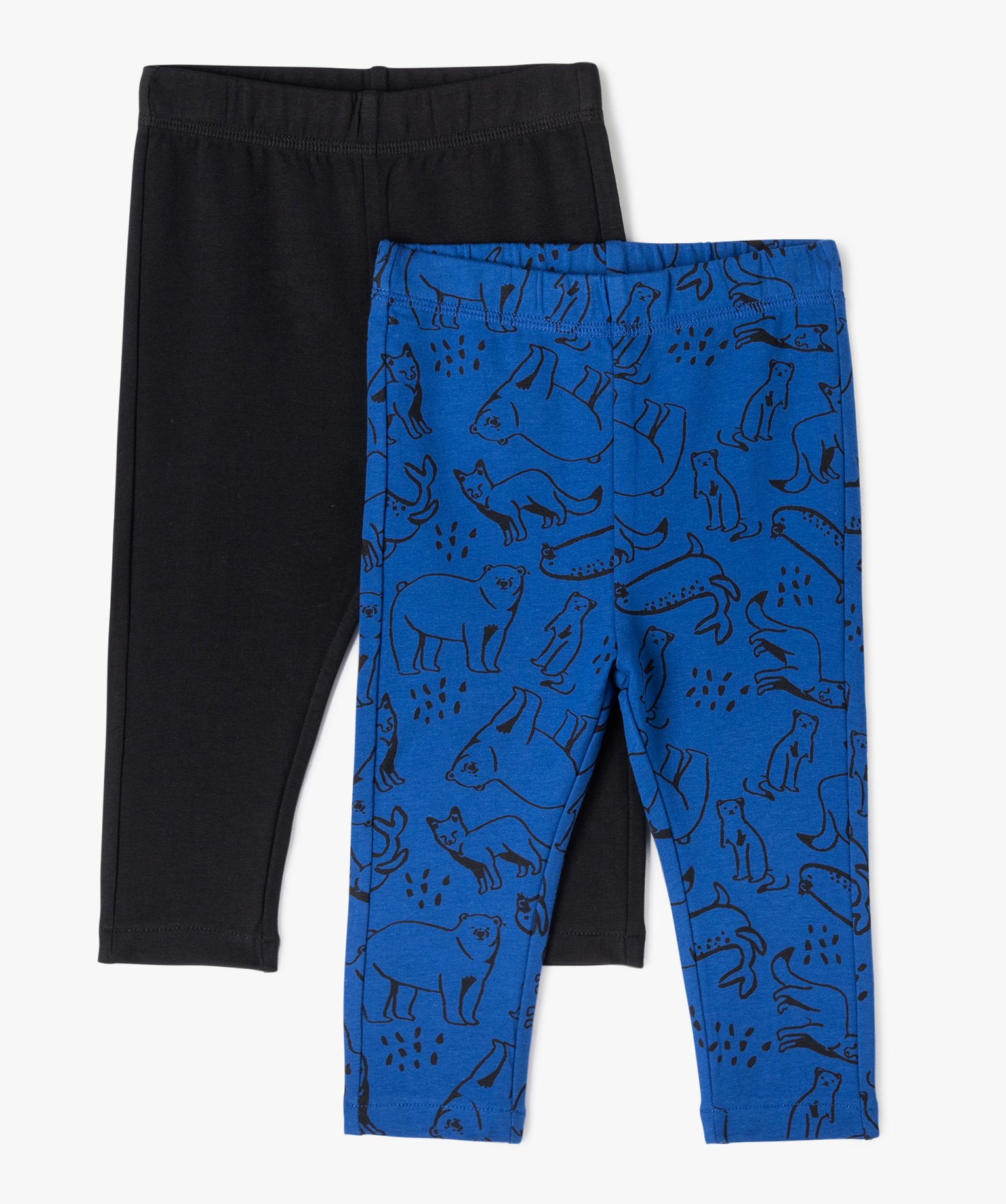 Pantalon bébé Garçon en maille fine (lot de 2) bleu | GEMO