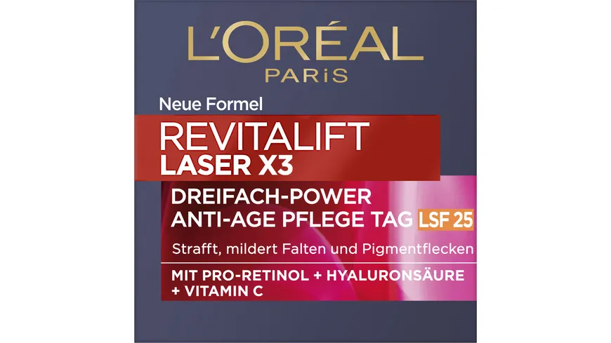 L'Oréal Paris Revitalift Laser X3 Anti Age Tagescreme LSF 25 50 ml