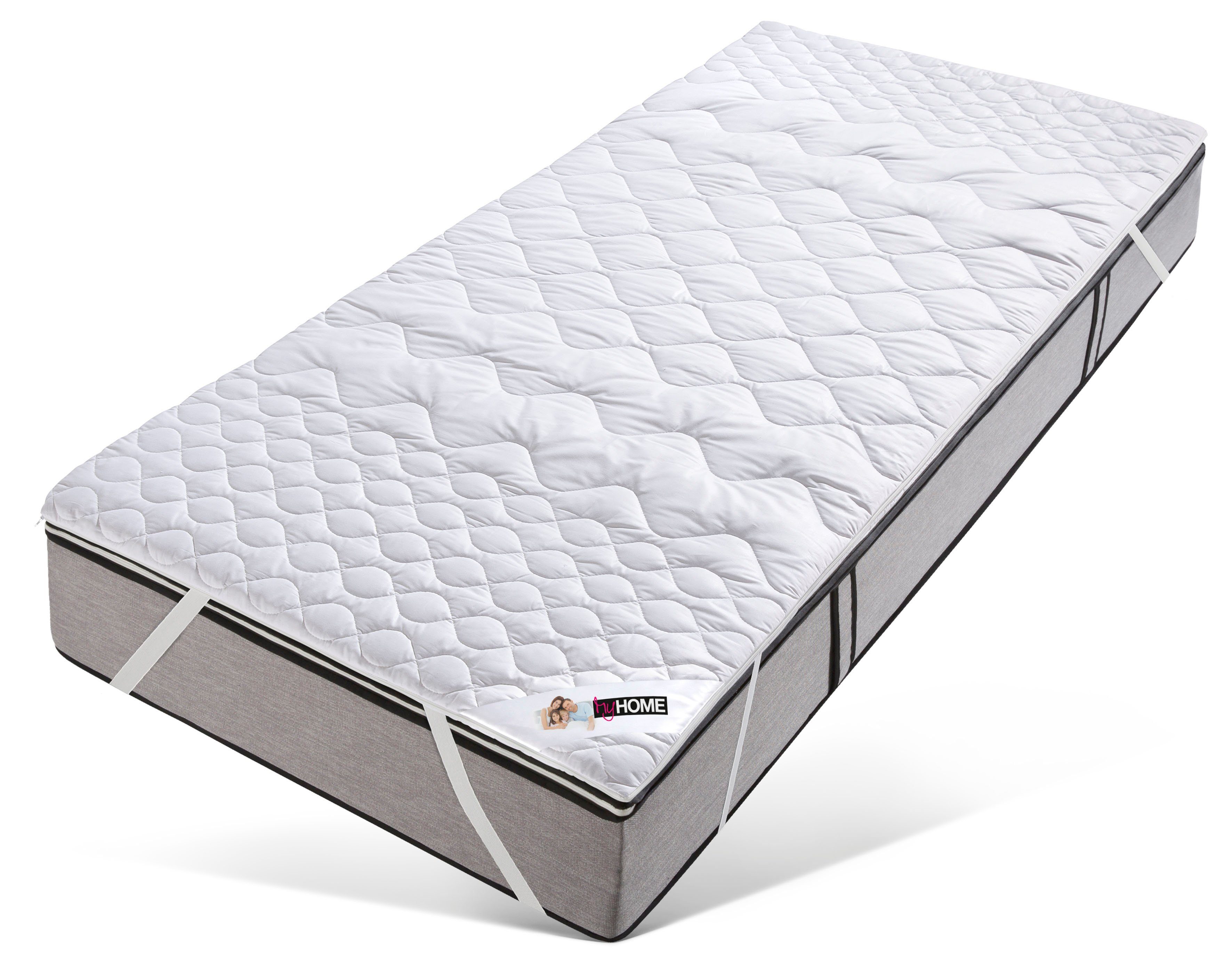 Topper Fantasy, 7 Zonen Topper in 90x200, 140x200 cm und weitere Größen, my home, 4 cm hoch, Komfortschaum, Ideal für Boxspringmatratzen, Baumwoll-Bezug kochfest bis 95 °C