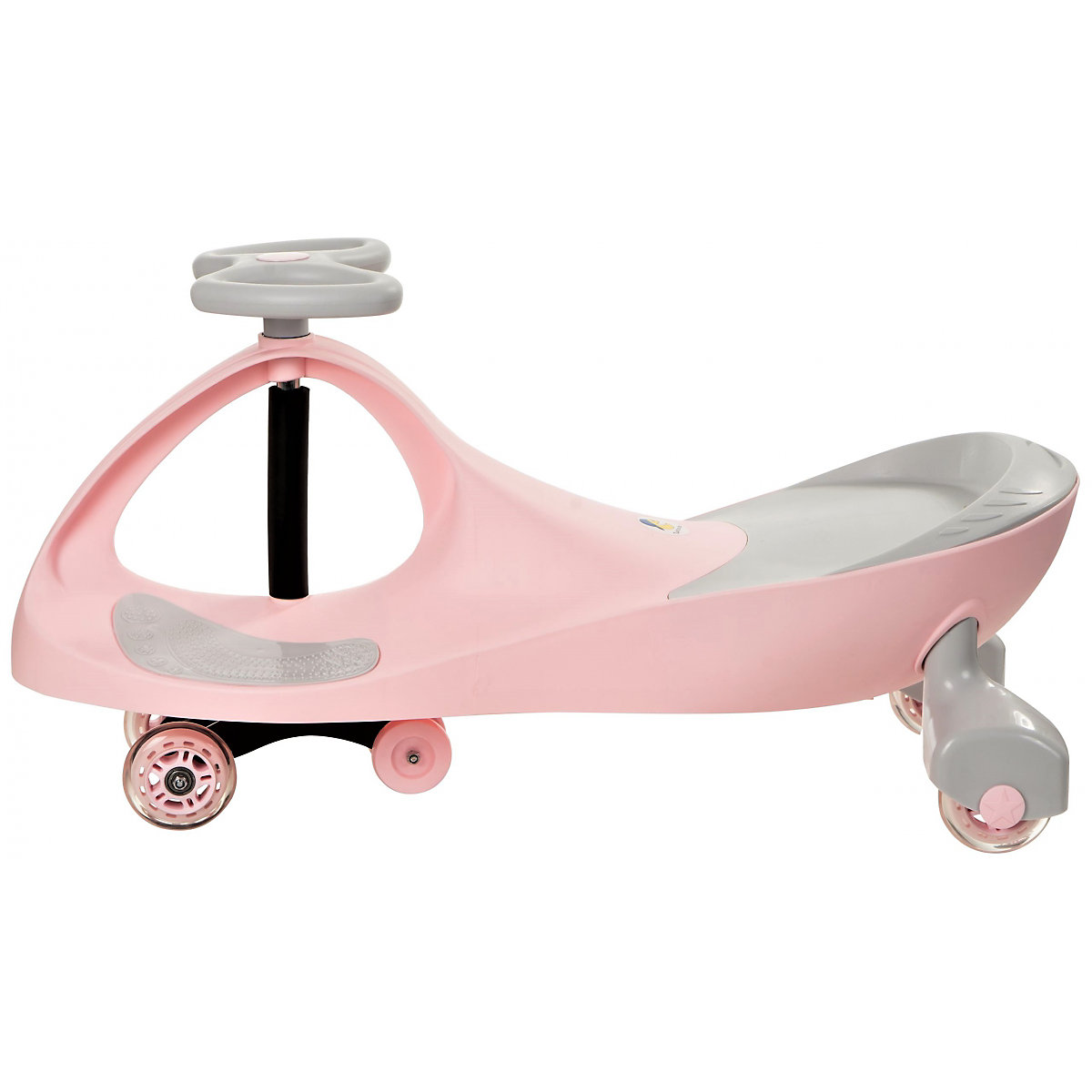 Auto Twist Car mit Lenker, Kleinkinderfahrzeug mit Kautschuk Räder, LED Rosa