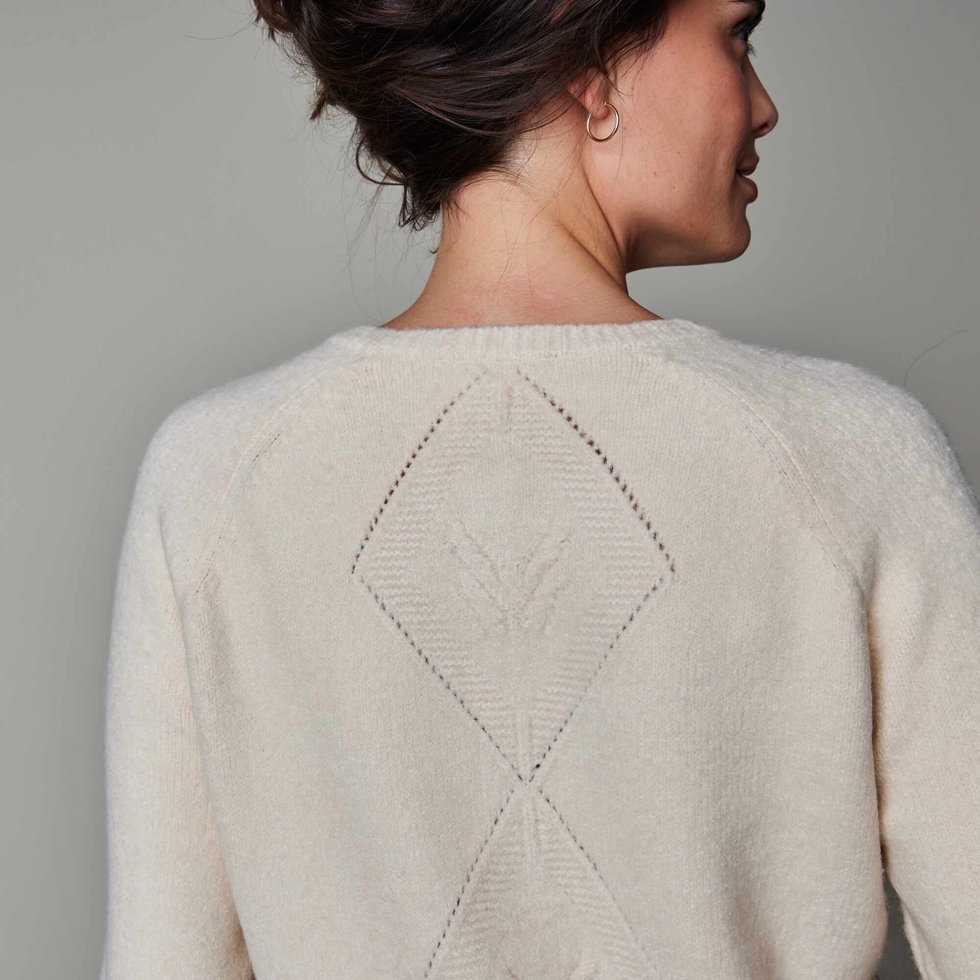 Robe-pull manches longues col boutonné