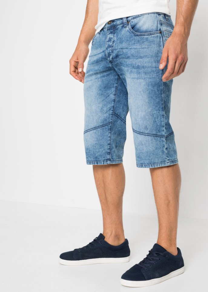 Stretch-Jeans-Long-Bermuda, Regular Fit