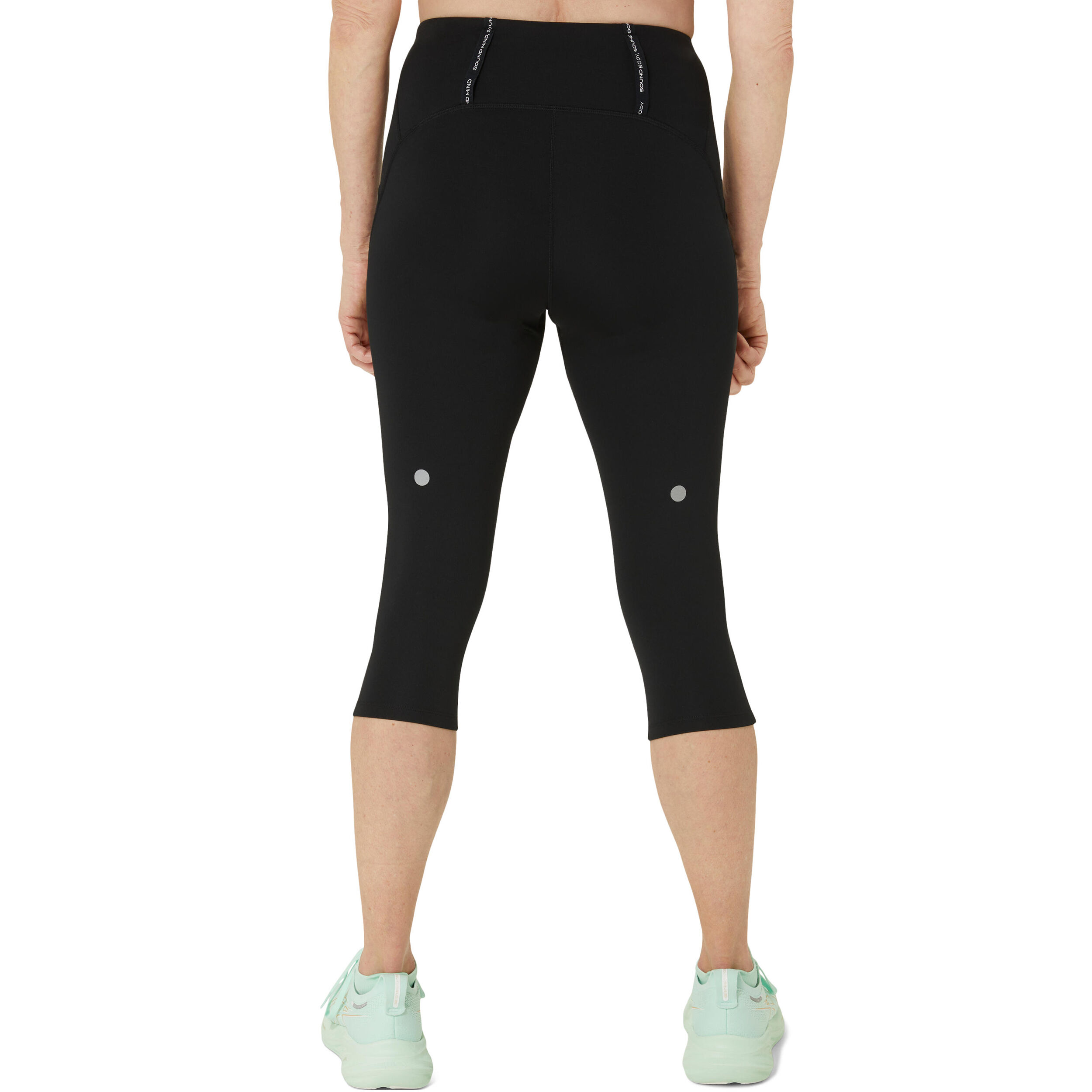 Road High Waist Capri Lauftight Damen - Schwarz