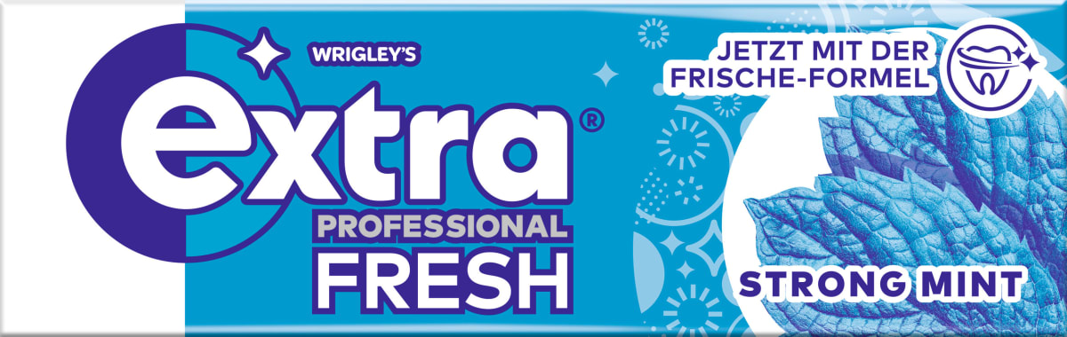 Kaugummi Extra Professional Fresh, Strong Mint, zuckerfrei, 10 St