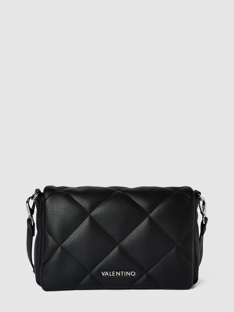 Clutch in Leder-Optik mit Steppnähten Modell 'COLD' in schwarz