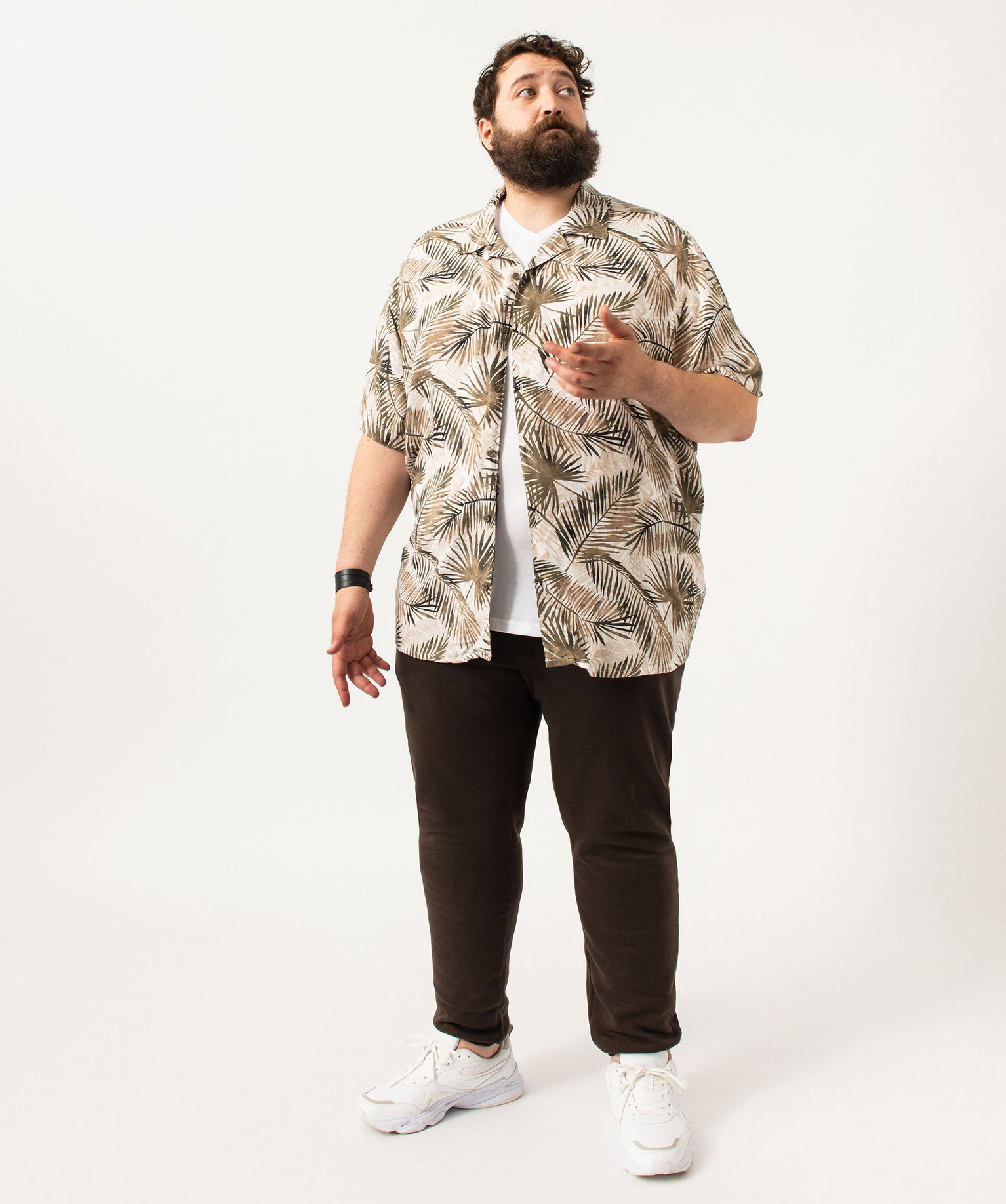 Chemise homme à manches courtes en viscose fluide imprimée imprime | GEMO