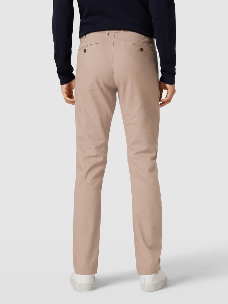 Slim Fit Chino mit Strukturmuster in beige