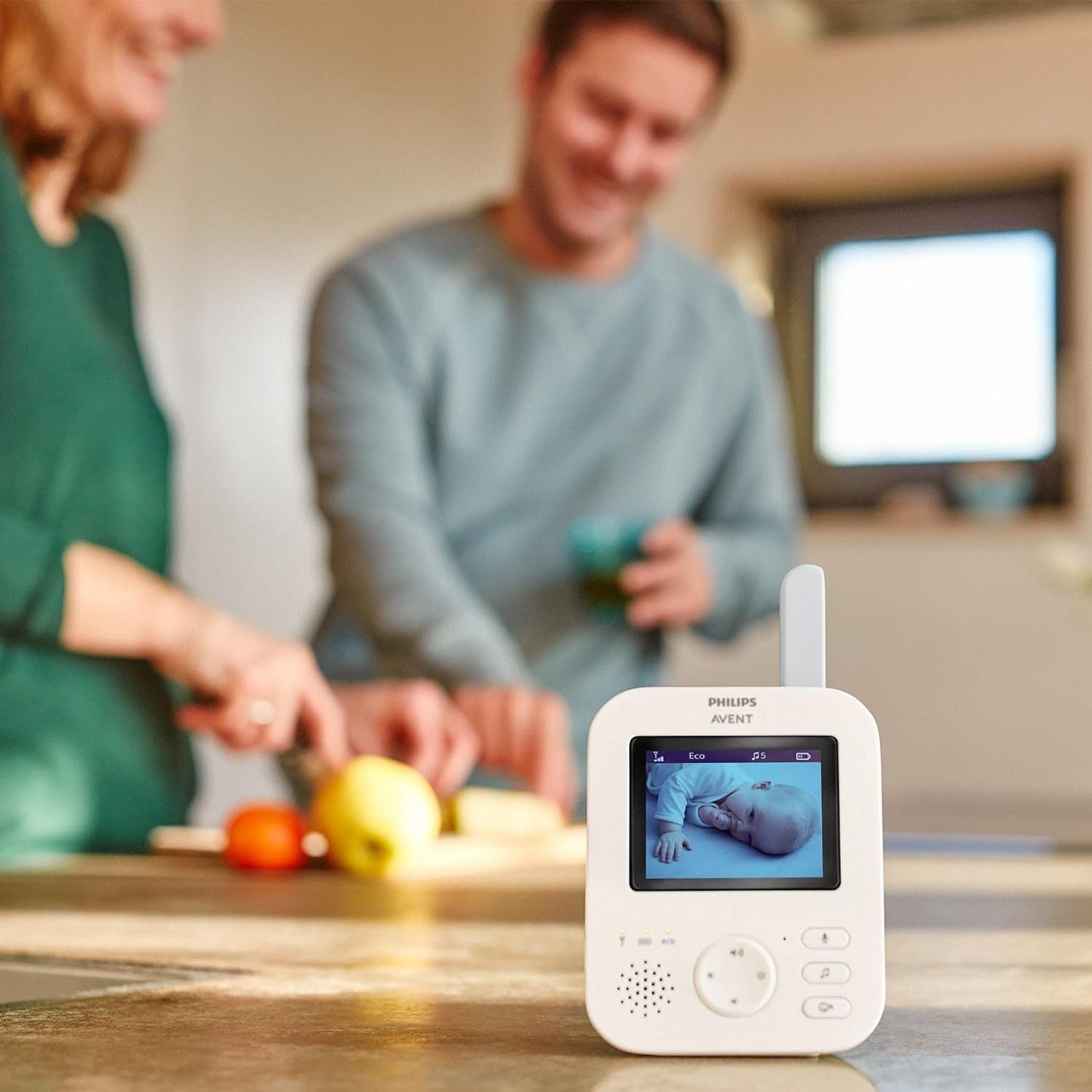 Philips Video-Babyphone Kinderkamera, Baby Kamera, Babyphone, FHSS-Technologie, Eco-Mode, Nachtsicht,300m Reichweite,Strahlungsarm, Audio-Überwachung, Mikrofon, Babykamera mit Monitor, Video Kamera, Halterung, Philips Avent, Babyphone mit kamera, Cam