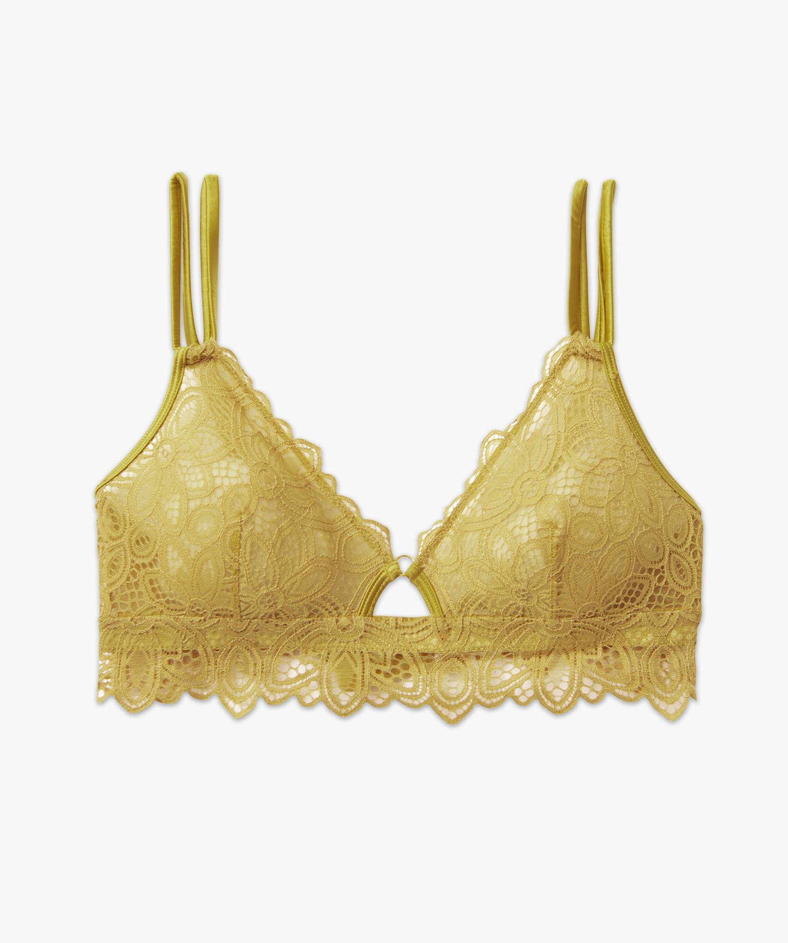 Soutien-gorge triangle en dentelle femme vert | GEMO