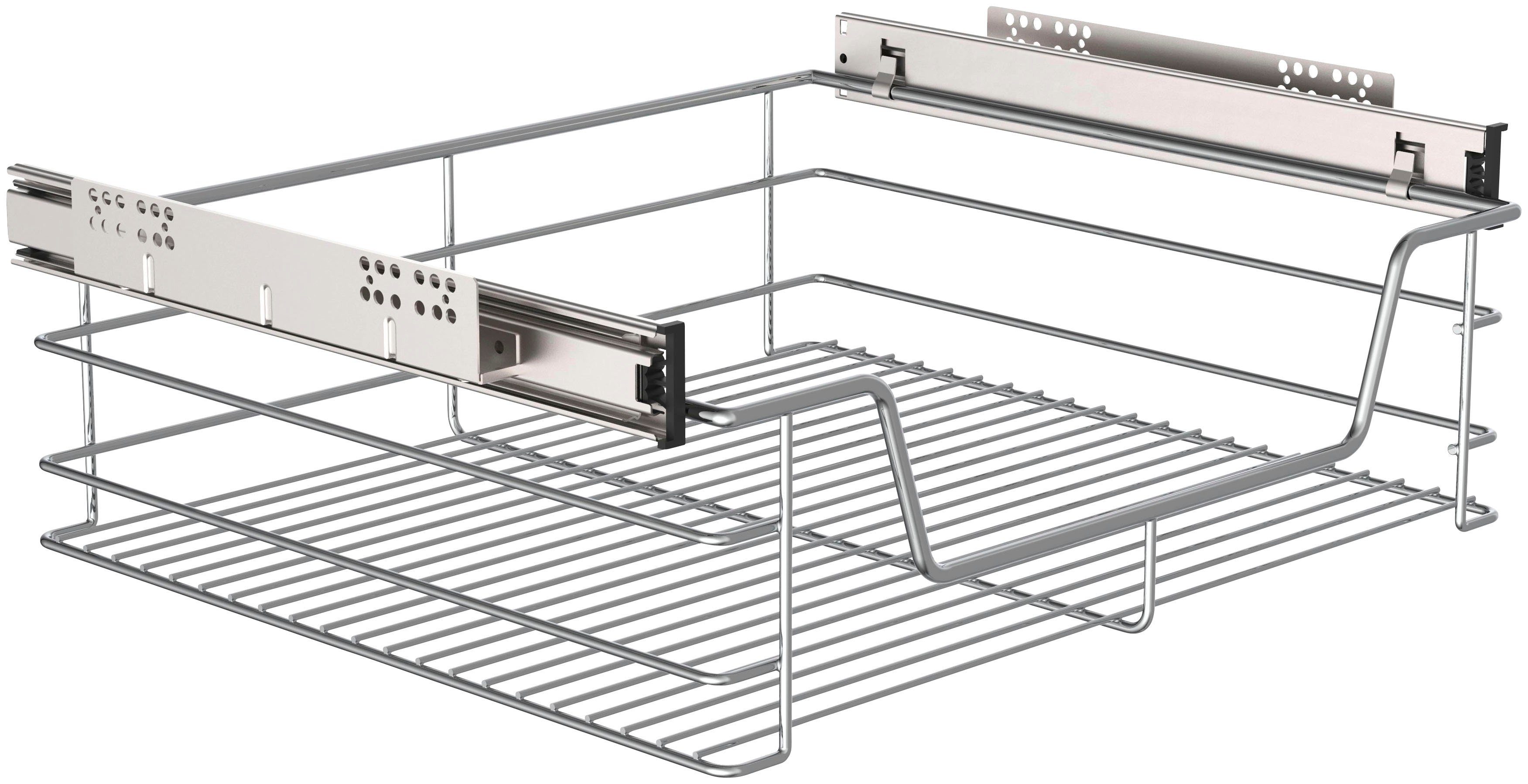 Schütte Auszug Teleskopschublade, Teleskopschublade, 500 x 150 x 450 mm, für Breite 60 cm, Chrom