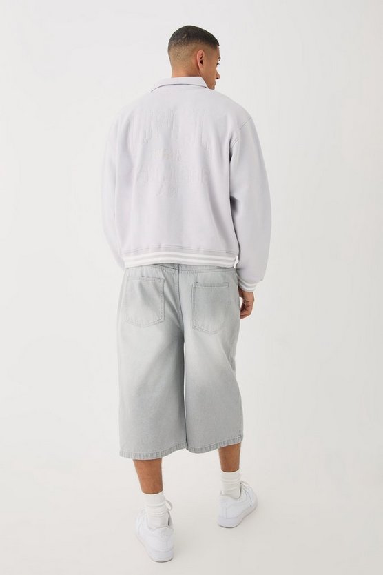 Kastige Oversize Jersey-Jacke