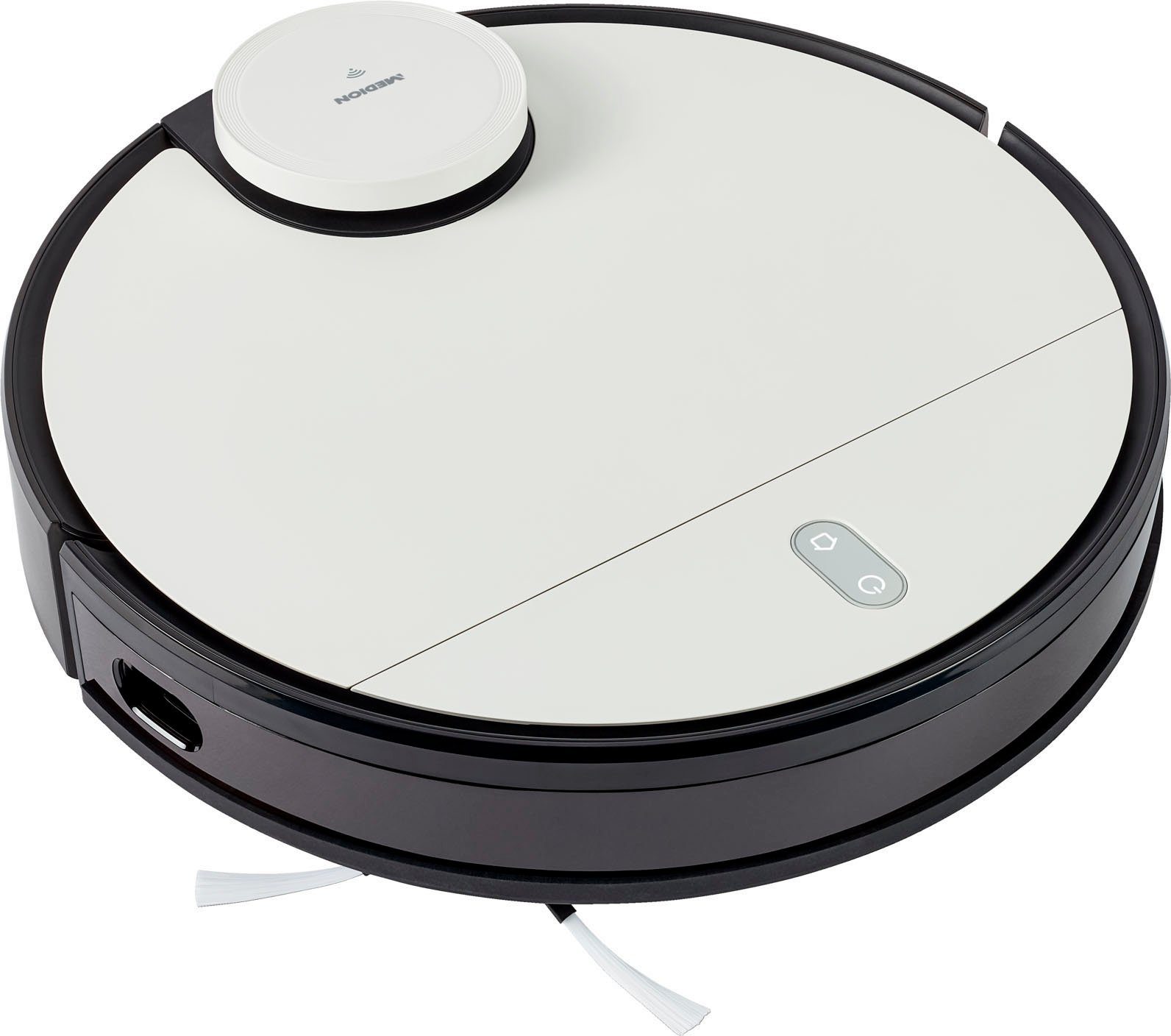 Medion® Nass-Trocken-Saugroboter MD 20040 X40 SW, 30 W, App und Alexa Steuerung, Betriebszeit bis zu 110 min