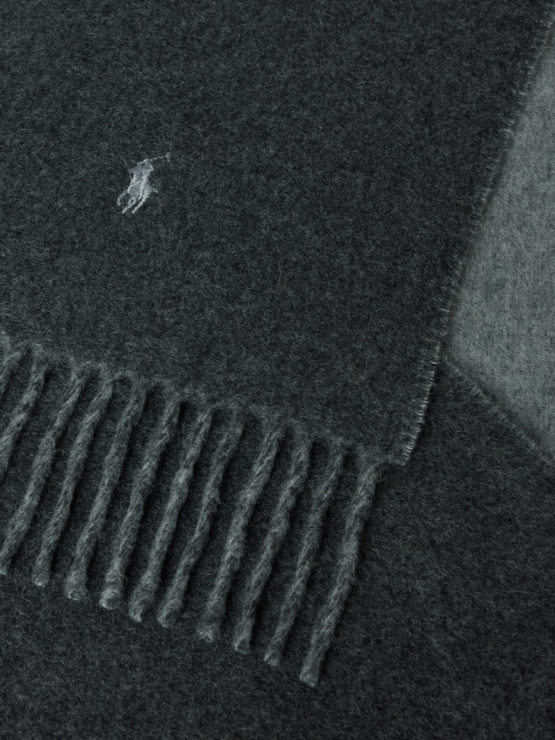 Schal Label-Stitching in mittelgrau