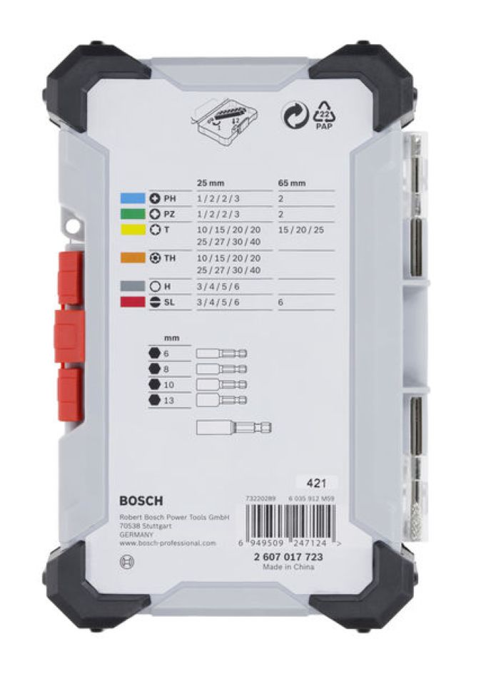 Bosch Blue Zubehör 2607017723 Bit-Set und Steckschlüsselsatz 43-teilig