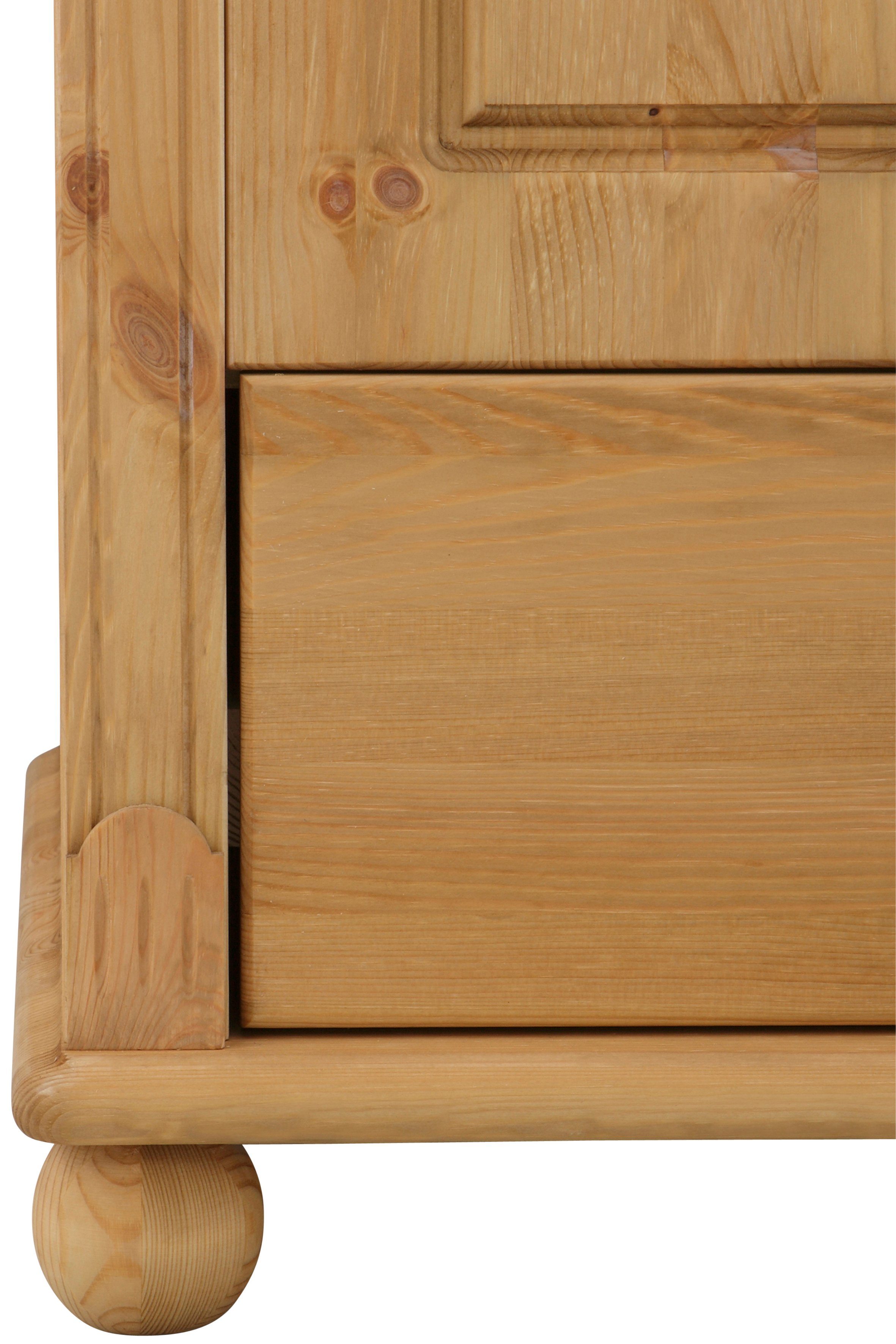 Home affaire Kleiderschrank Tessin Breite 152 cm, Kiefer massiv, inkl. Spiegel