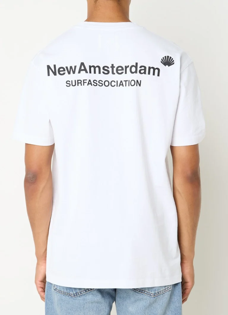 Nova majica od organskog pamuka Amsterdam Surf Association s logotipom i printom na poleđini
