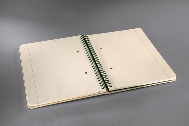 Sigel Conceptum Spiralblock DIN A5  Punktkariert Spiralbindung Seitlich gebunden Kunststoff Hardback Hellbraun, Beige Perforiert 160 Seiten