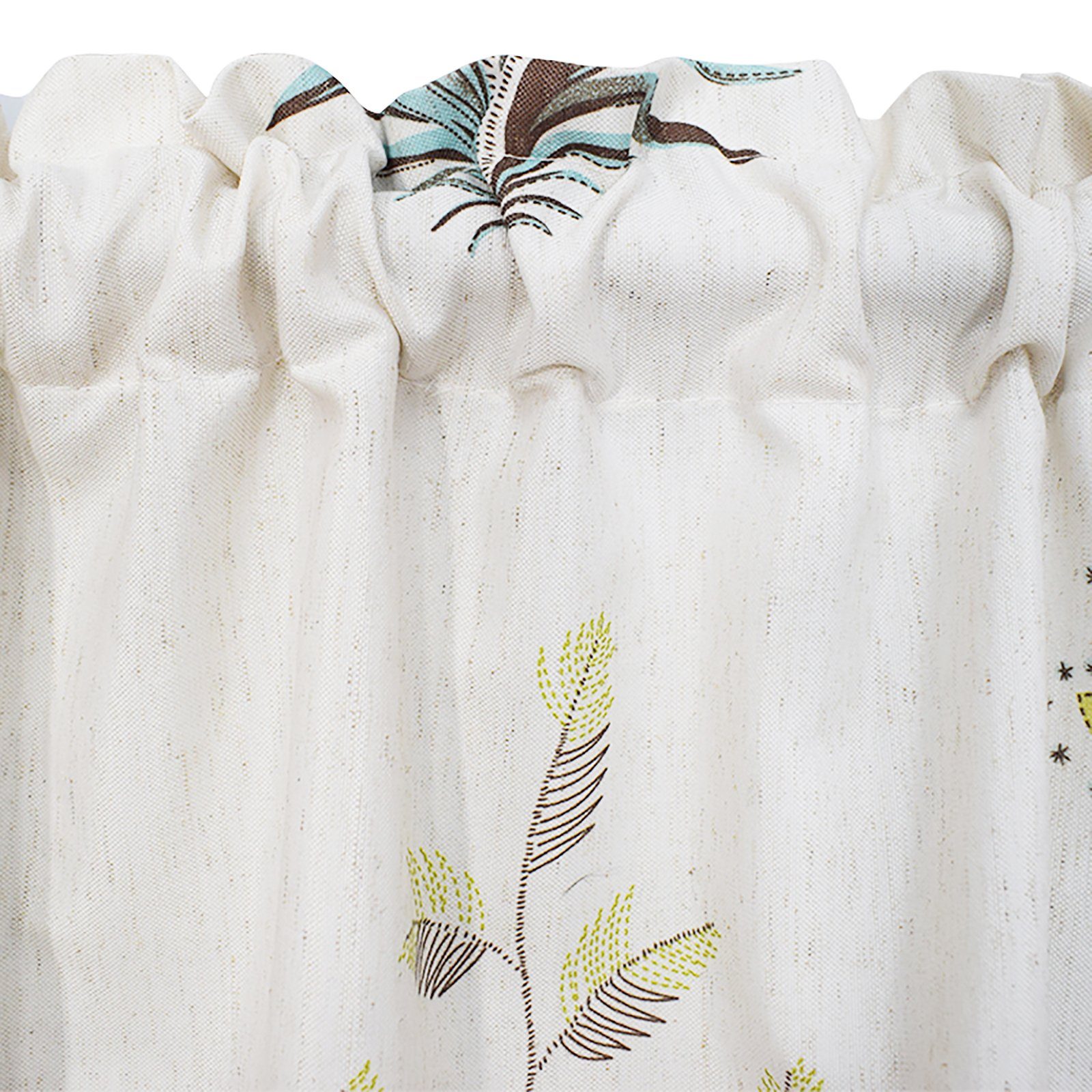 Scheibengardine F12WH00132, HOMEIDEAS, Stangendurchzug (1 St), verdunkelnd, Polyester, Kleiner Gardine, kurz Verdunkelungsvorhang