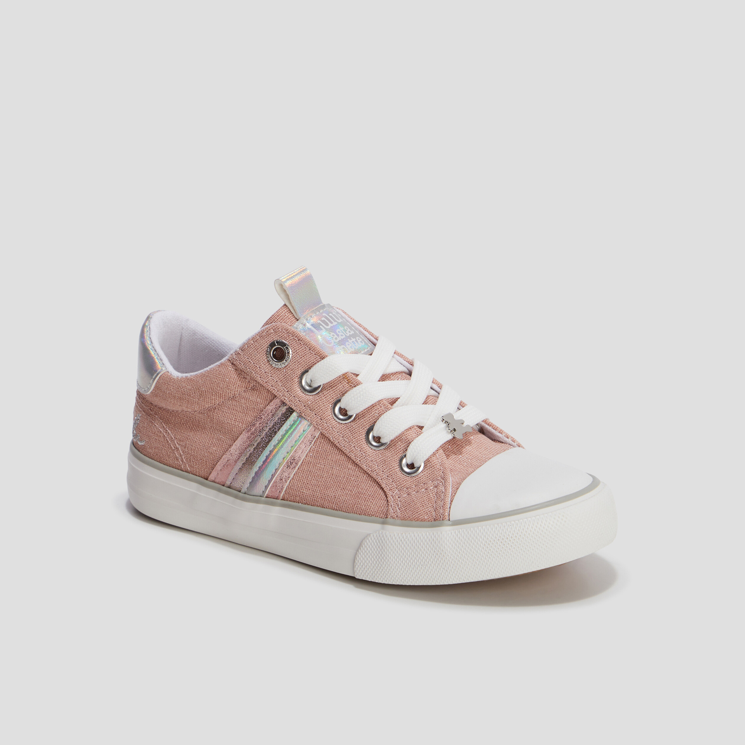 Tennis à lacets Lulu Castagnette rose fille | La Halle