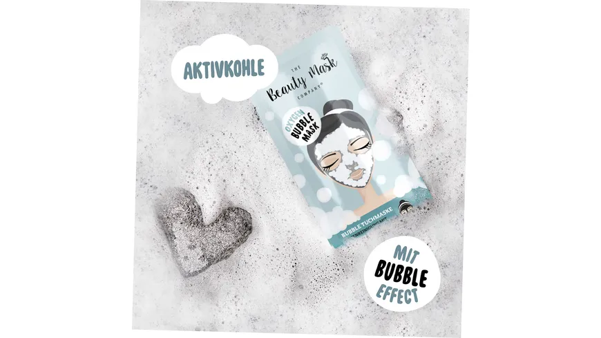 The Beauty Mask Company Bubble Tuchmaske Aktivkohle Oxygen