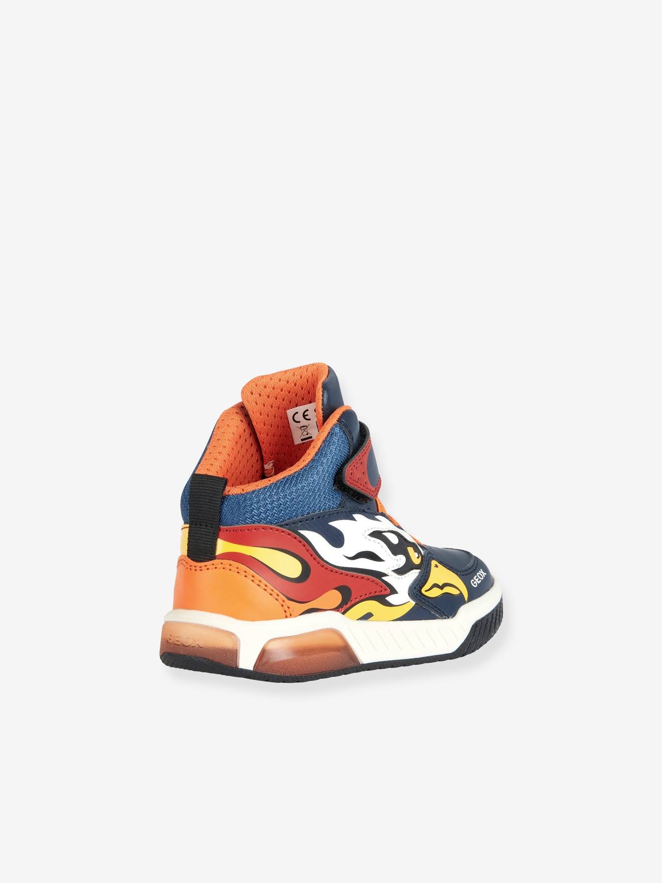 Baskets lumières enfant J Inek Boy GEOX® orange