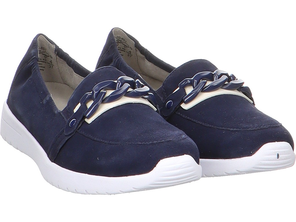 CAPRICE Klassische Slipper blau ocean suede
