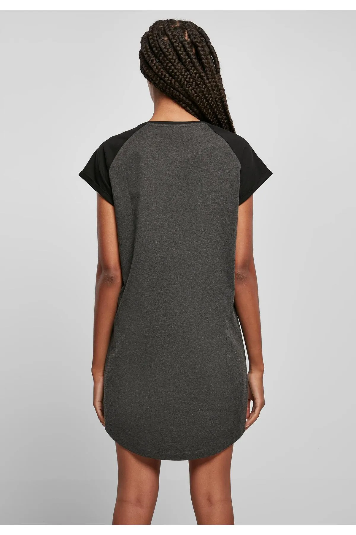 Urban Classics  Damen Kontrast-Raglan-T-Shirt-Kleid für Damen