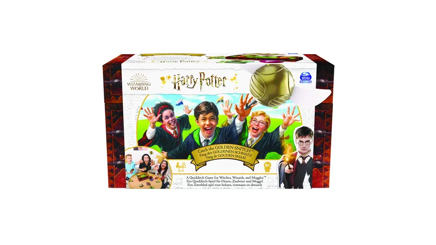 Spin Master Games - Harry Potter - Fang den Goldenen Schnatz - Action-Kartenspiel für 3-4 Spieler ab 8 Jahren