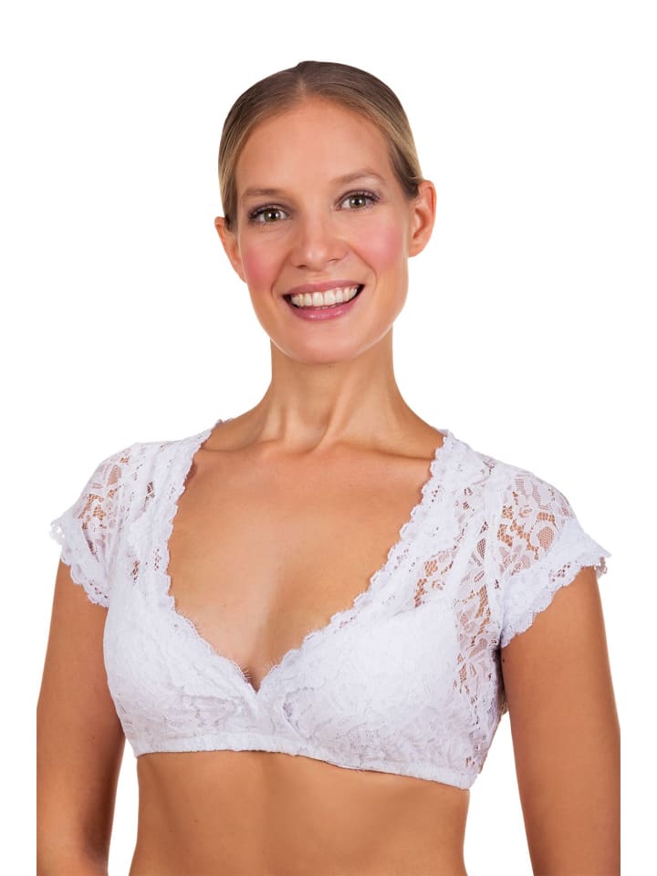 Edelnice Dirndlbluse Leonie in weiß günstig kaufen