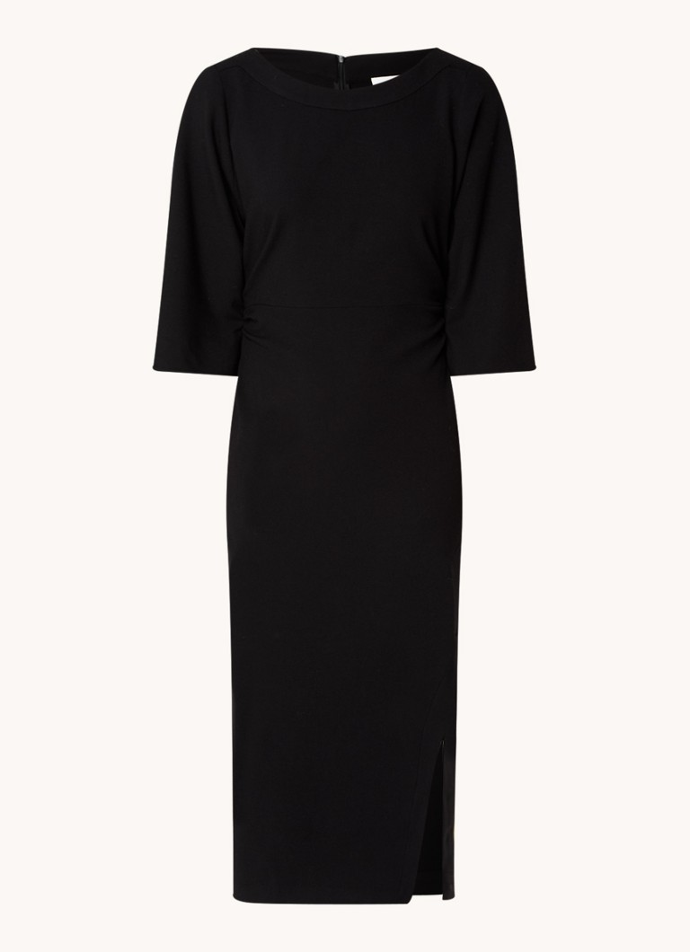 Rochie midi din amestec de bumbac Ledzep de la ba&sh, cu crăpătură