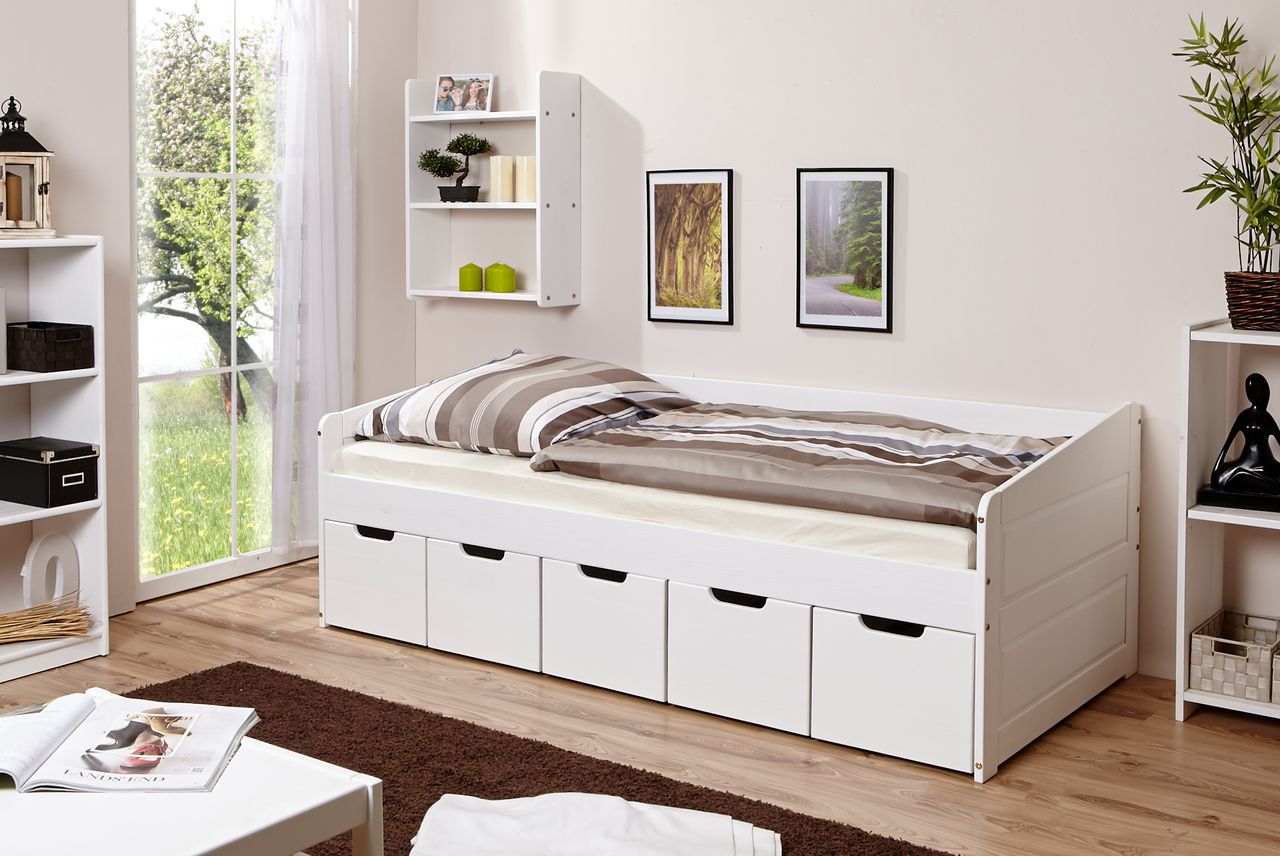 Ticaa Sofabett Micki Var 2 - mit 5er Schubkästen -