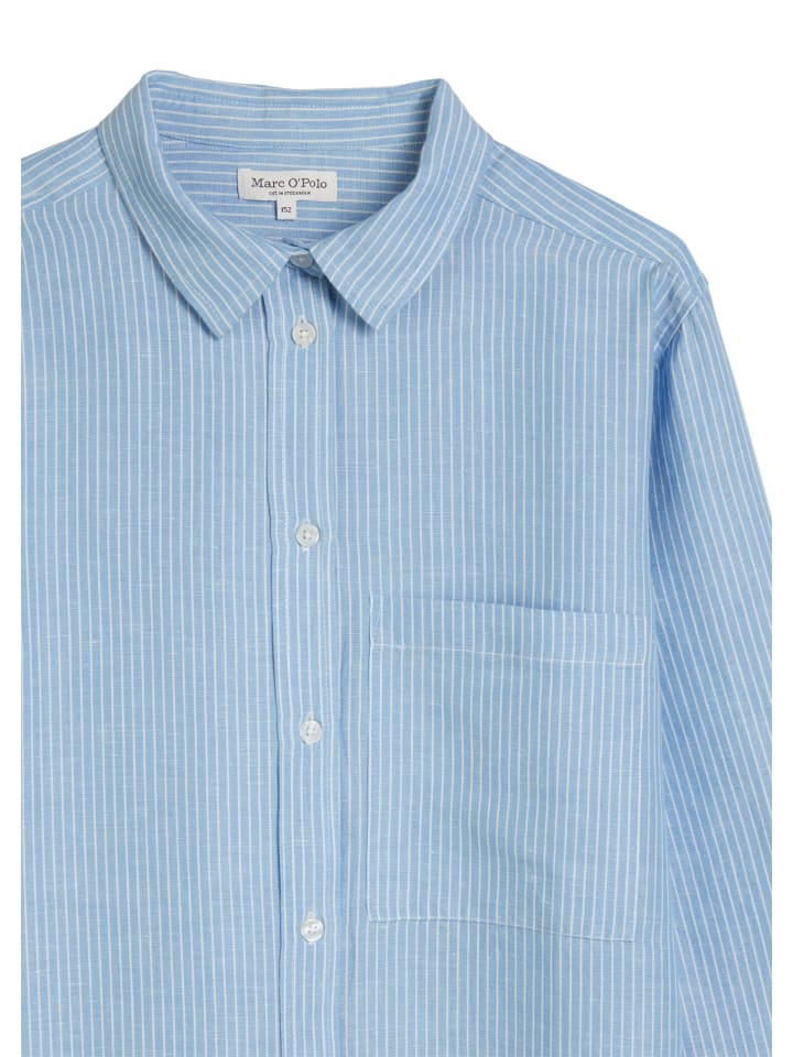 Marc O'Polo TEENS-GIRLS Hemdblusenkleid in CLOUDY BLUE STRIPE günstig kaufen