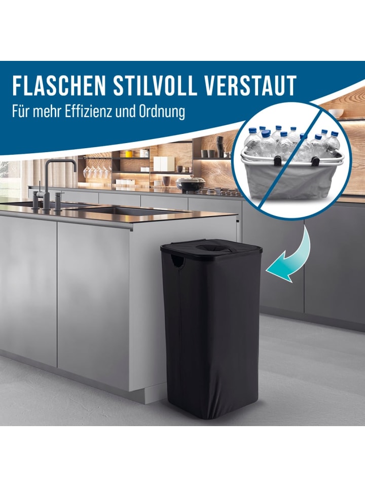 EASYmaxx EASYmaxx Pfandflaschen-Sammelbehälter, 100 l - 2 Tragetaschen & Klettverschluss günstig kaufen onesize