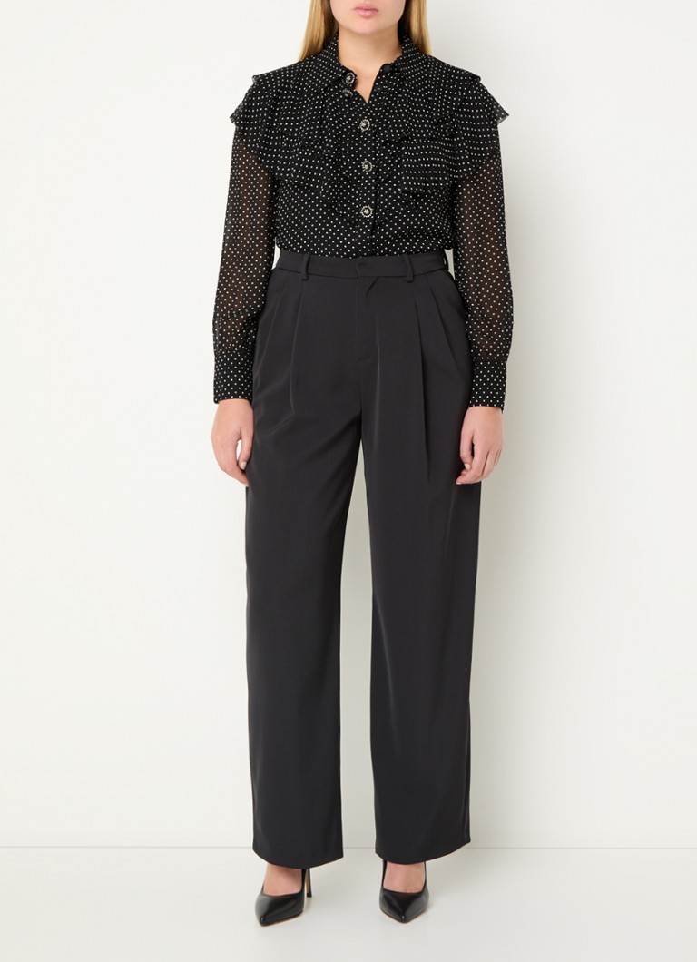 L.K.Bennett  Margaux semi-transparante blouse met sierknopen